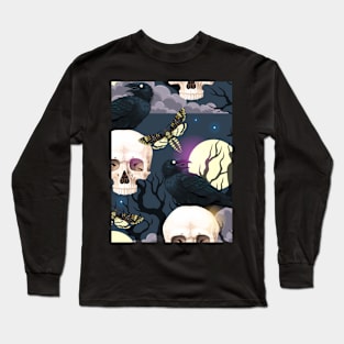 skull Halloween Long Sleeve T-Shirt